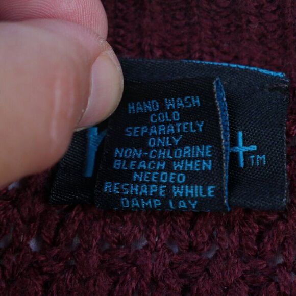 Rue+ Womens Size 2X Knit Cropped Sweater Wine Brown Beige - Picture 4 of 10